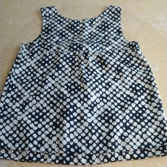 Loft Black and White Double Bow Tank Top Size S - Picture 2 of 8